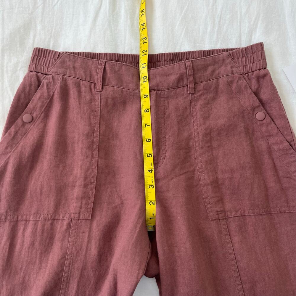 Athleta NWT Cabo Retreat Linen Hearth Rose Pink Pant Size 10 Tall - Picture 9 of 13
